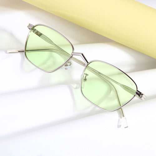 Andreas Silver Neon Edition Trapezoid Sunglasses
