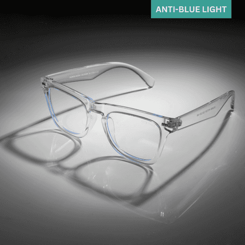 Peter Clear Anti Blue Light Square Sunglasses