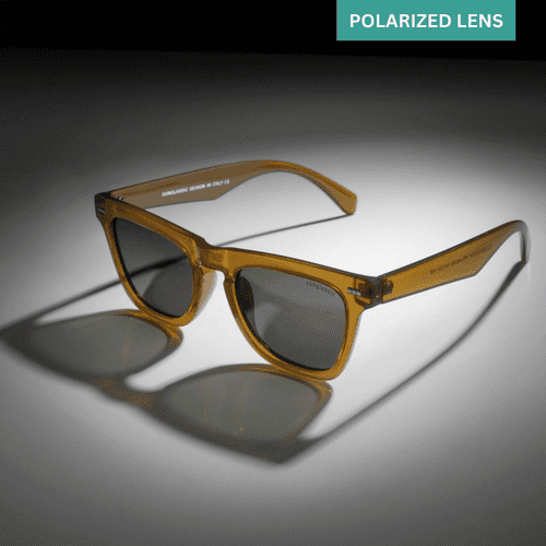 Peter Polarized Brown Green Square Sunglasses