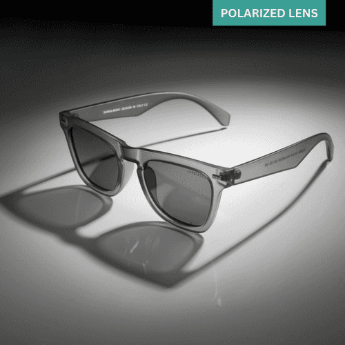 Peter Polarized Green Black Square Sunglasses