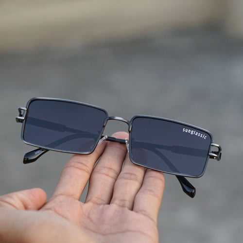 Walker Black Rectangle Sunglasses