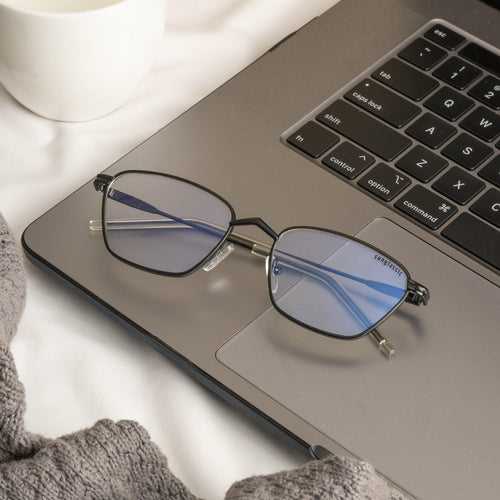 Andreas Black Transparent Edition Trapezoid Sunglasses
