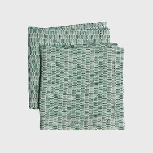 Speckle Teal Linen Table Napkins