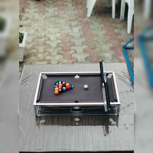 Mini Pool Table | Mini Acrylic pool | Small Pool Table |  51cm (Length) * 31cm (Width) * 9cm (Height)
