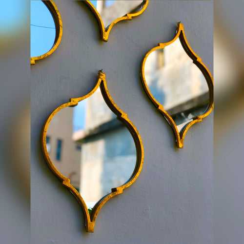 Tiles Look Mirror Decor | Simply Hang on walls with hook | Set of 2 in the box