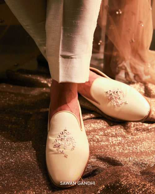 Ivory mirror shoes