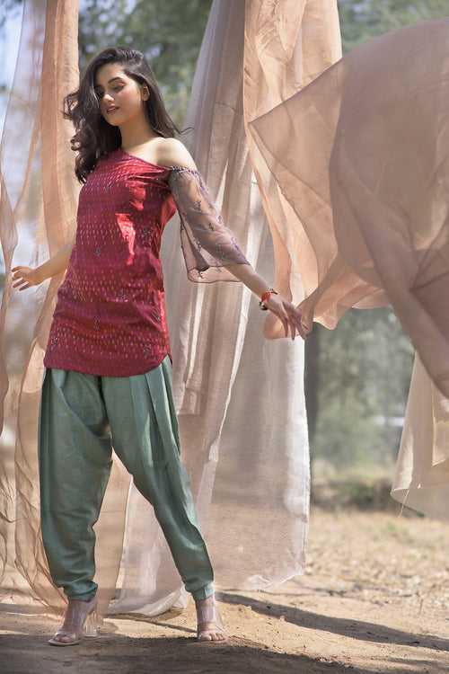 Silk dhoti pants