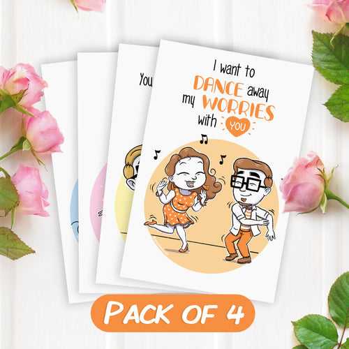 Couple Greeting Cards (Pack of 4) Collection 1