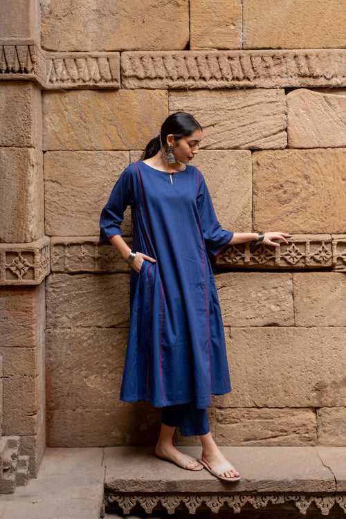 Midnight blue kurta set