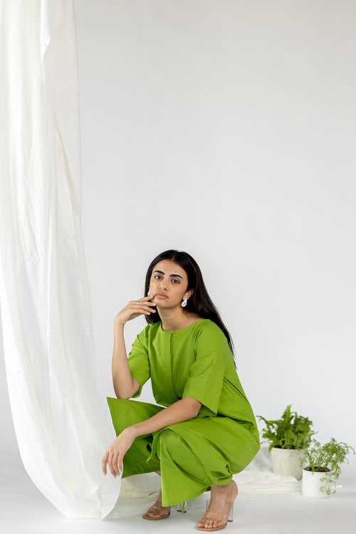 Palm green tunic set