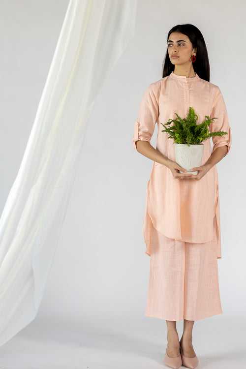 Powder peach Kurta set