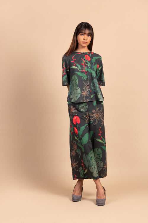 Anthurium Print Top