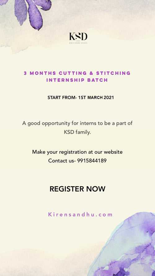 Stitching Course Fees For 1 March