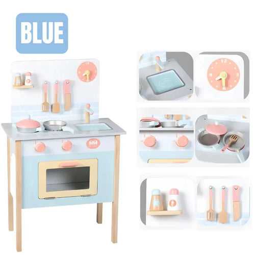 Blue Wooden Kitchen Set