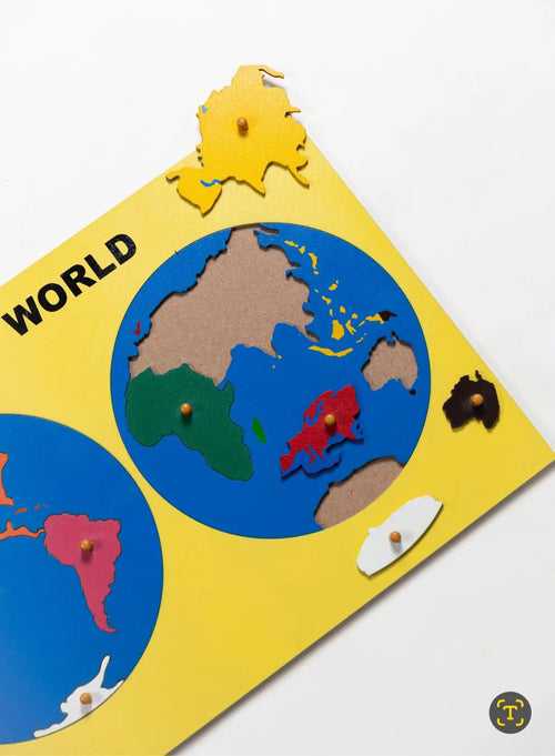 Montessori World Continents Puzzle Map
