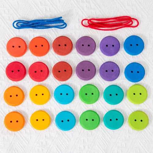 RAINBOW THREADING GAME LARGE BUTTONS
