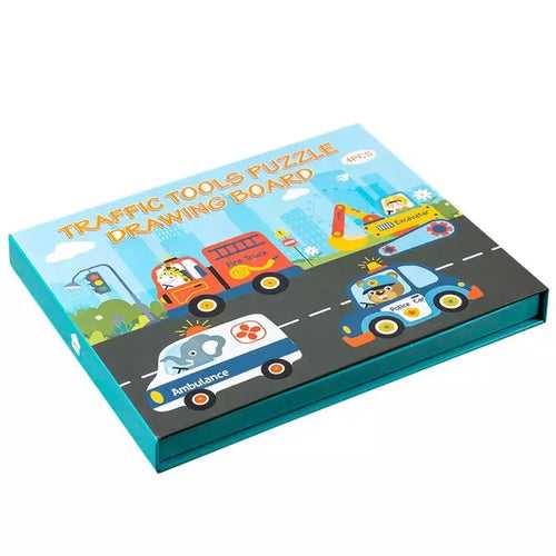 Traffic Tools Puzzle Drawing Board