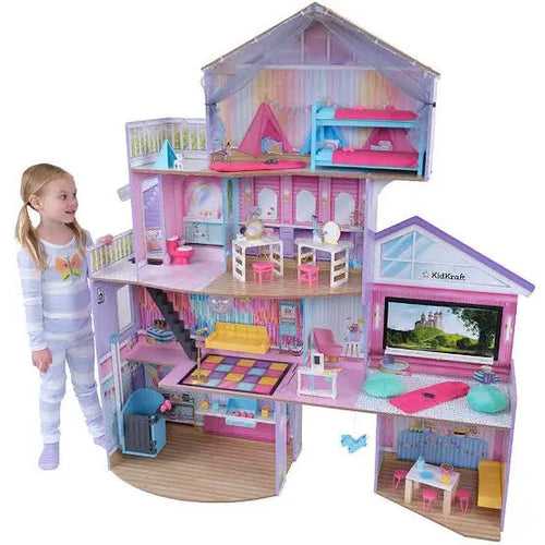 Ultimate Slumber Party Wooden Dollhouse