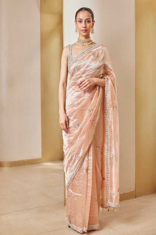 Sepia Rose Embroidered Saree