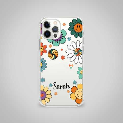 Custom Trippy garden Clear Silicone Case