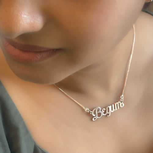 Personalised Name Necklace - Silver