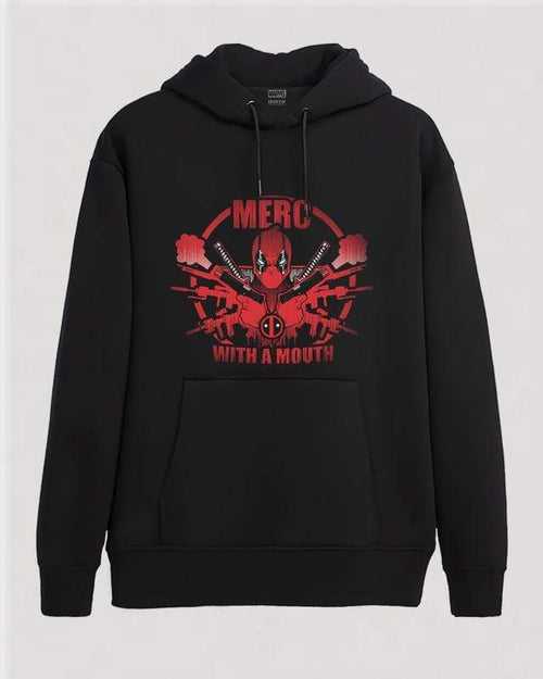 Official Marvel Deadpool Merc With A Mouth Hoodie