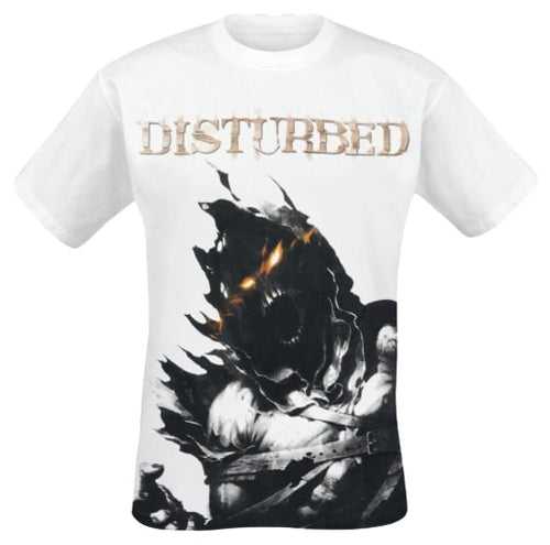 Disturbed Asylum White T-shirt with Backprint
