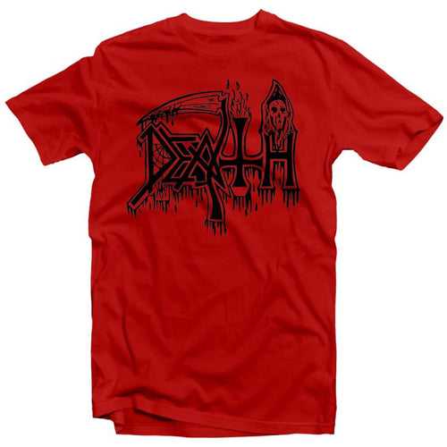 Death - Classic Logo  Band T-shirt (Red)