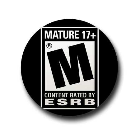 Gamer ESRB Button Badge + Fridge Magnet