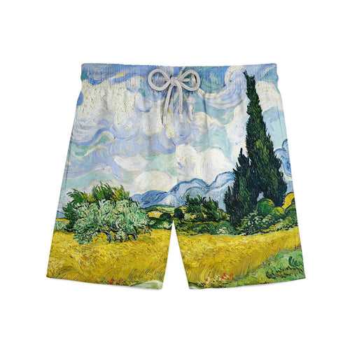 Van Gogh Wheatfield All Over Print Shorts