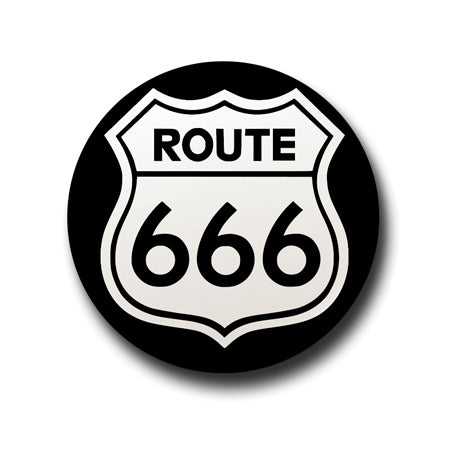 Route 666 Button Badge + Fridge Magnet