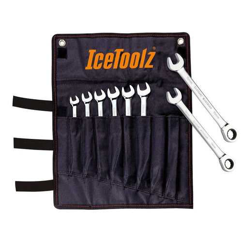 Icetoolz Open-End, Ring and Ratchet Wrench set, 8~15mm | 41B8