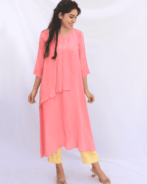 Women's Coral Fusion Kurta