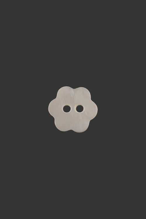 Flower Shape White Colour 2-Hole Decorative Button