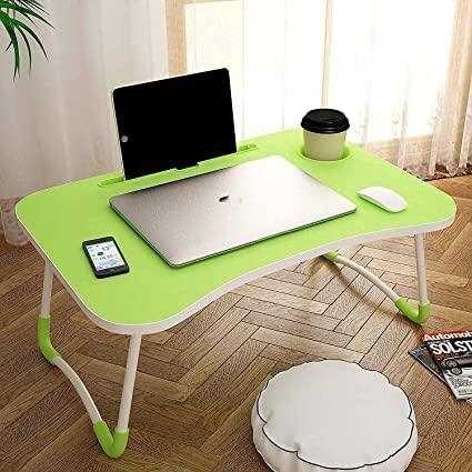 Green Curved Foldable Laptop Table - Eco-Friendly India
