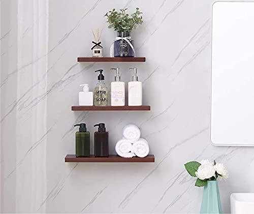 Wooden Twist Wall Mounted Floating Wall Shelves ( Set of 3 )