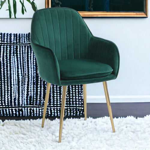 Wooden Twist Bonzer Velvet Fabric Modern Cafe Dining Chair with Metal Legs Stylish Seating for Kitchen and Dining Room