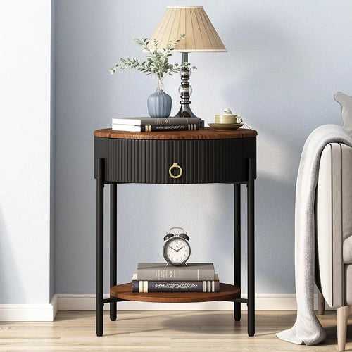 Luxurious Side Table with Storage Box and Space in the Bottom
