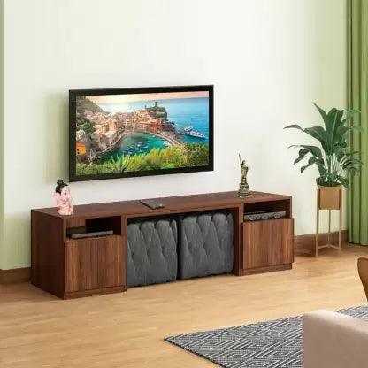 Brown Rectangular T.V Unit Cabinet - Modern Storage Solution