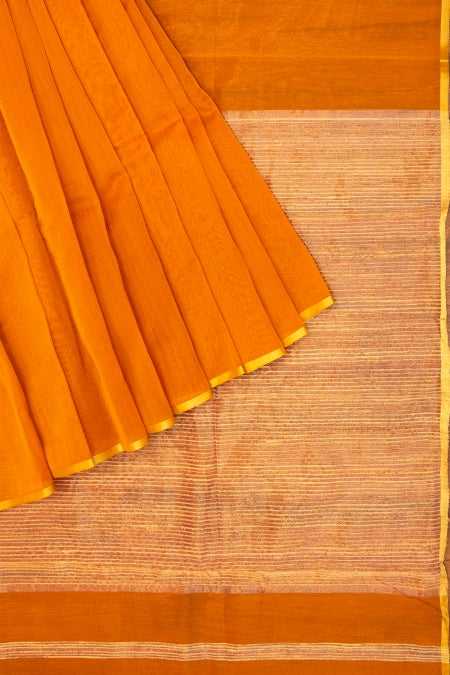 Golden mustard maheshwari saree