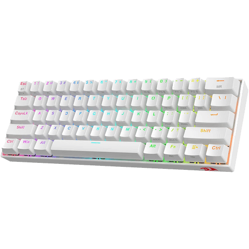 (RENEWED) Draconic Pro K530 Pro - 60% Bluetooth+2.4Ghz+Wired Mechanical Keyboard White (Red Switch)