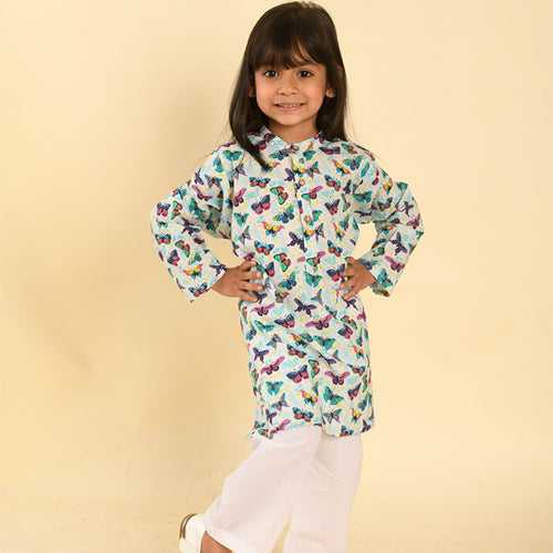 Pajama set for boys and girls - Colorful butterfly