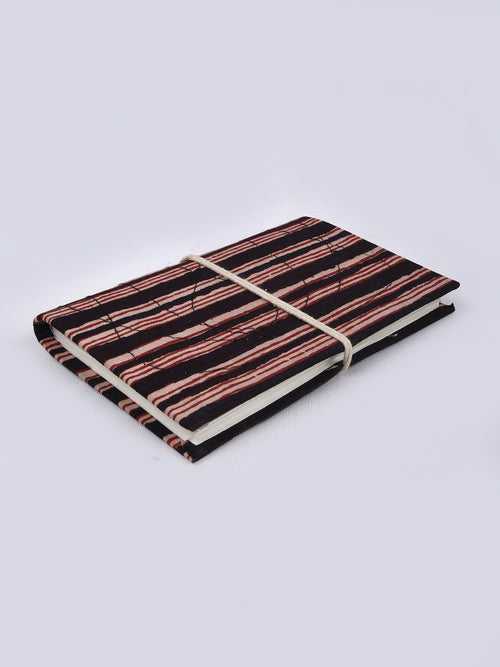 Black & Red Silli Stripes Traditional Bahi Khata A6