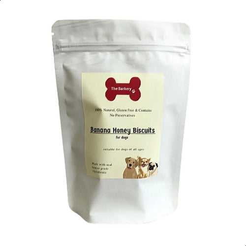 The Barkery by NV Dog Treats - Banana Honey Biscuits - 300g