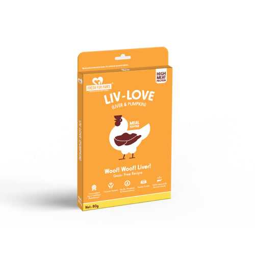 Fresh For Paws Protein Rich Dog Treats - Liv Love - Pumpkin (80g)