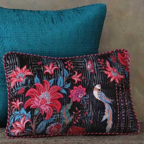 Coromandel Garden Cushion Cover -  Charcoal Slim