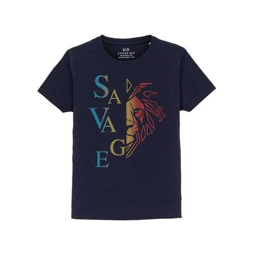 Boys Printed Round Neck T-Shirt