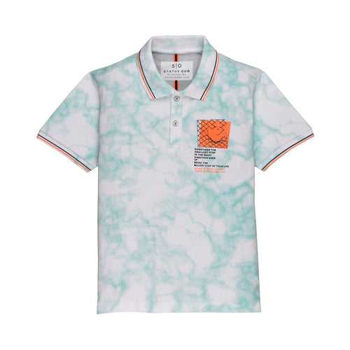 Boys All Over Printed Polo T-shirt