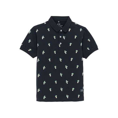 Boys All Over Printed Polo T-Shirt