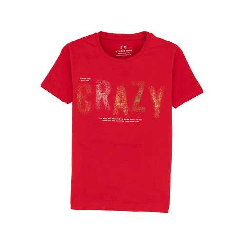 Boys Printed Round Neck T-Shirt